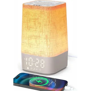 Tageslichtwecker Mit 30 Naturgeräuschen,Wecker Mit Licht Sonnenaufgang,Dimmbar N