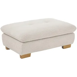SetOne by Musterring Hocker, Creme, Holz, Eiche, massiv, rechteckig, 106x43x74 cm, Fußauswahl, Lederauswahl, Stoffauswahl, Wohnzimmer, Hocker, Sitzhocker
