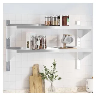 vidaXL Wandregal 100 x 30 x 60 cm Silber