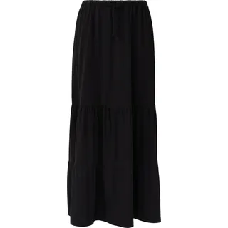 Maxi-Stufenrock aus Jersey - schwarz - 34