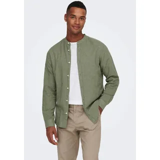 Only & Sons Langarmhemd unifarben Grün XL