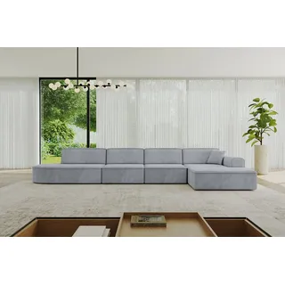 altdecor Ecksofa Ottomane Rechts IREA-L3-v3 412x165x77 cm Grau
