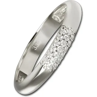 Balia Goldring Balia Damen Ring aus 333 Weißgold, Fingerring Größe 60 (19,1), 333 Weißgold - 8 Karat (3 reihig Zirkonia) goldfarben|weiß