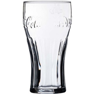 Arcoroc Tumbler-Glas Coca-Cola, Glas, Konturglas 460ml mit Füllstrich 04l Glas Transparent 6 Stück 460 ml