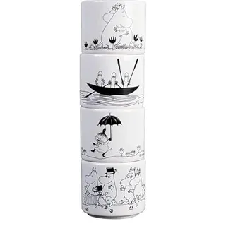 Moomin Family Eierbecher - 4er Set - schwarz/weiß