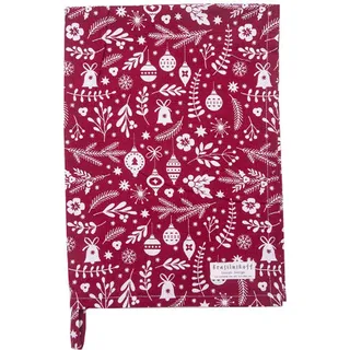 Krasilnikoff – Geschirrtuch KW12507 – Christmas Spirit, scarlett red