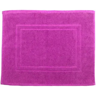 Julie Julsen Badvorleger 50 x 40 cm Premium Qualität 900 gm2 in aktuellen Farben und 4 Größen aus Baumwolle Badematte Badteppich Duschvorleger Design Doppel Rahmen Pink