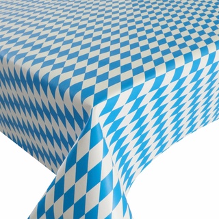 Wachstuch Wachstischdecke Tischdecke Gartentischdecke Bayrische Raute Blau Weiß Breite & Länge wählbar 80 x 110 cm Eckig abwaschbar