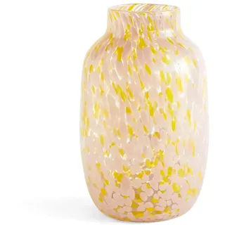 Hay Splash Vase aus Glas gefertigt, in der Farbe: Gelb/Rosa, Maße: D: 14,5 cm, H: 22,5cm, AB503-A603-AG55