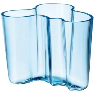 Iittala Alvar Aalto Collection - Vase - 120 mm - Hellblau | Designklassiker, mundgeblasen in Finnland, Farbvariante nicht mehr in Produktion, ikonisches skandinavisches Designobjekt