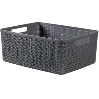 Korb JUTE grau (BHT 36x15x28 cm) - grau - BHT 36x15x28 cm