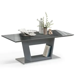 set one by Musterring Couchtisch Chicago Glas Grau Anthrazit