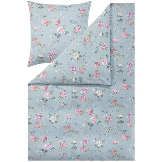 Estella Corvara Floral Blau 135 x 200 cm + 80 x 80 cm