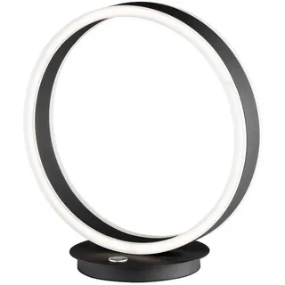 Tischleuchte Wofi Kemi LED 15W Tischlampe 3 Stufen Dimmbar Rund schwarz - Schwarz