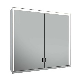 Keuco Royal Lumos Spiegelschrank 14302172303 800x735x165mm, silber-eloxiert, 2 lange Türen, Wandvorbau