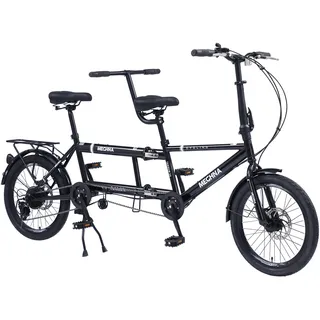 Tandem-Fahrrad – City-Tandem-Klapprad, faltbares Tandem-Beach-Cruiser-Fahrrad für Erwachsene, verstellbar, 7 Gänge, CE/FCC/CCC
