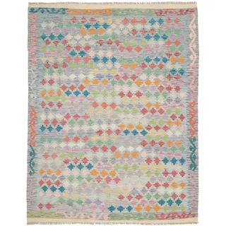 Nain Trading Orientteppich Kelim Afghan Heritage 153x196 Handgewebter Orientteppich, rechteckig, Höhe: 5 mm blau|grau