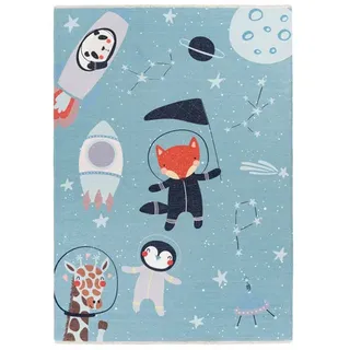 obsession Home Fashion Kinder-Teppich »My Greta «, BxL: 115 x 170 cm, rechteckig, Baumwolle/Polyester - blau