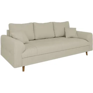 s-style möbel Sofa Cord 3-Sitzer Beige