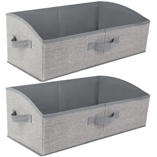 AiQInu Aufbewahrungsbox 2 Stück mit Griffen 28L,Faltbare Aufbewahrungskorb stoff 50x28.5x20cm,Großer Körbe Aufbewahrung,Ordnungsboxen für Kleidung Spielzeug Werkzeug Kleiderschrank