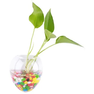 Wandbehang Glas Pflanzgefäße Blumentopf,Kreative Haus Hängende Pflanzen Halter Wand Glas Vase,Pflanze Terrarien Pflanzenbehälter für Wohnzimmer Hochzeit Schlafzimmer Dekoration(# 6)