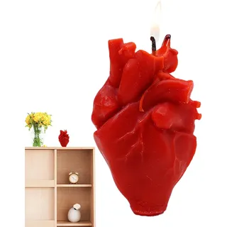 Leryveo Anatomische Herz-Aromatherapie-Kerzen, herzförmige Sojakerzen - Duftkerzen Sojakerze - Anatomisches -Herz in Herzform, Schreibtischdekoration mit natürlichem Duft, Schlafzimmer- und