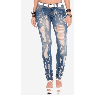 Cipo & Baxx Slim-fit-Jeans im Destroyed Look in Slim Fit blau 28