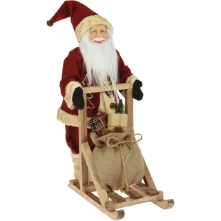 Home & styling collection Weihnachtsmann Weihnachtsdeko, Weihnachtsmann mit Schlitten (Deko-Objekt, Deko-Objekt) bunt
