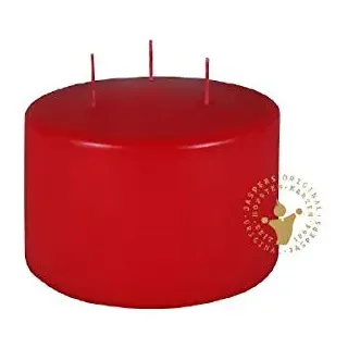 Stumpenkerzen Dreidocht Rot 100 x 150 mm - Kerze - Unparfümiert - Garten, Zuhause - Weihnachten