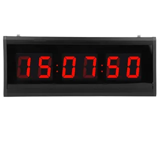 Digitale LED Wanduhr - 18.9" LED Wanduhr Moderne Digitaluhr Wand mit Stunden, Minuten und Sekunden Küchenuhr Digital Elektrische Tischuhr für Wohnzimmer, Büro, Konferenzraum, Schlafzimmer(Red)