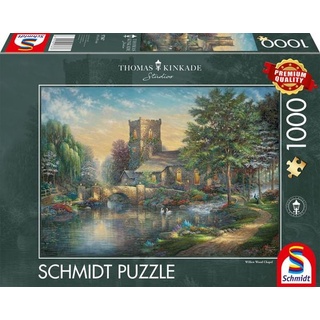Schmidt 57367 - Thomas Kinkade, Willow Wood Chapel, Puzzle, 1000 Teile