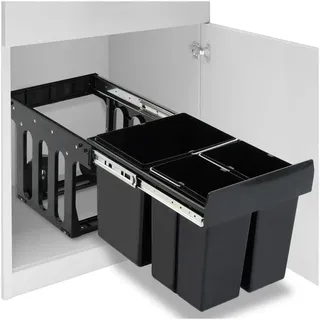 vidaXL Abfallsammler 48 l Schwarz