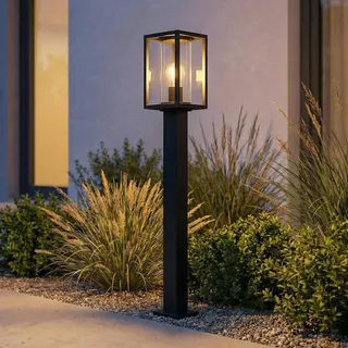 LUCANDE Wegeleuchte Aluminium 100 cm 1x E27 schwarz