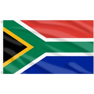 AhfuLife Südafrika Flagge 90 x 150 cm, 1 Stück Südafrikanische Fahne Leuchtenden Farben mit Messing-Ösen, Südafrika Fahne für 2026 WM Fußball Euro Olympische Eurovision Nationaltag Party Bar Deko