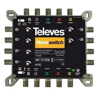 Televes Multischalter 5 in 6 Guß NEVO recpower kask. MS56C