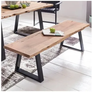FineBuy Sitzbank Baumstamm Braun 160 x 45 x 40 cm