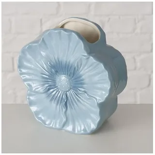 Boltze Vase "Melany" in Hellblau - (B)16 x (H)15 x (T)7 cm