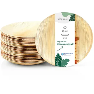 Wisefood Palmblatt Teller rund Ø 25 cm 25 St. Beige