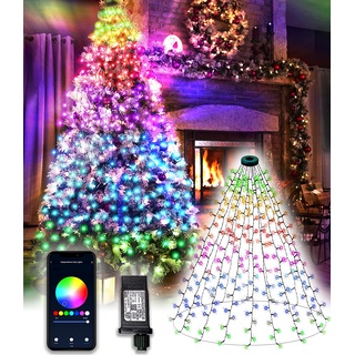 DOTWAYAW Smart Lichterkette 2M 400 LED Weihnachtsbaum - App-gesteuerte Lichter für Weihnachten mit 16 Millionen RGB Farben LED-Lichtern