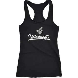 MoonWorks Damen Tanktop Unterhopft Bier Festival Party Tank Top Shirt Racerback - M