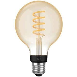 Philips Hue LED-Lampe White Ambiance Filament  (E27, Dimmbar, Warmweiß, 550 lm, 7 W, Lampenbezeichnung: G93)