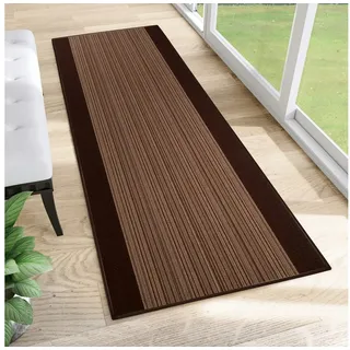 Tapiso Läufer Anti Rutsch, rechteckig, Höhe: 6 mm, Antirutsch Flurläufer Meterware, rutschfest, pflegeleicht braun 80 cm x 380 cm x 6 mm