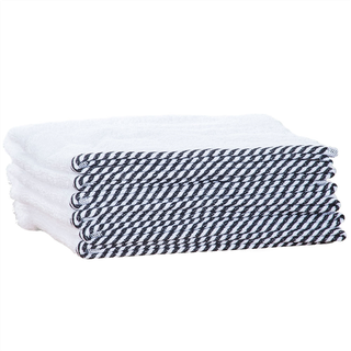 1o1BARBERS Barber Towel White/Black 20x40cm