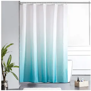 luxuskollektion Duschvorhang 150 x 180 cm weiß/türkis
