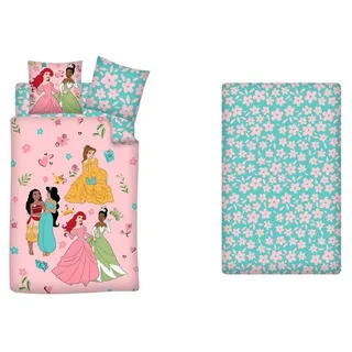 Disney Bettwäsche - Set mit Spanbettlaken, Bettbezug und Kissenbezug für Kinder, 3 teilig, ideal für erholsame Nächte, perfekt für Kinder bunt