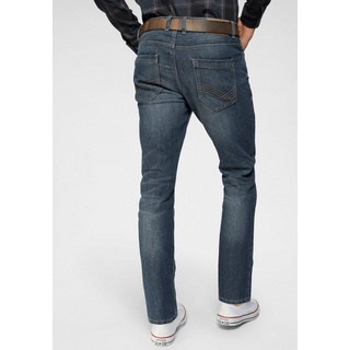 TOM TAILOR 5-Pocket-Jeans MARVIN mit kleinem Logo-Print blau