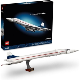 LEGO® Konstruktions-Spielset Icons - Concorde Airbus Flugzeug (10318), (2083 St) weiß
