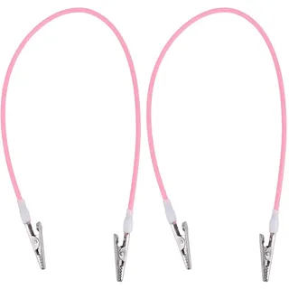 2 Stück Dental Silikon Kette Clip Serviettenhalter Lätzchen Clips Schürze Handtuch Serviette Clip Lanyard Umhängeband Serviettenkette für ältere Menschen Erwachsene