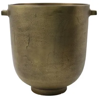 House Doctor Blumentopf Foem, Höhe 28 cm, ∅ 25 cm, Antikes Messing