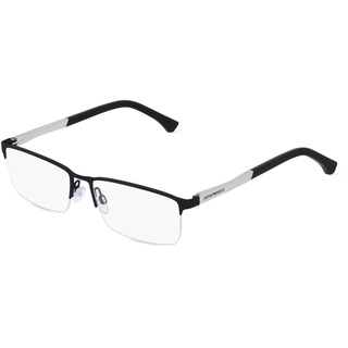 Emporio Armani EA1041 Herren-Brille inkl. Gläser Nylor Eckig Metall-Gestell 55mm/17mm/140mm, schwarz